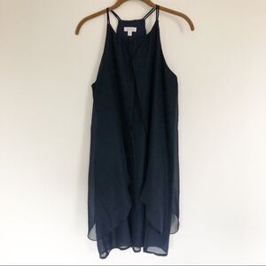 Charming Charlie chiffon racerback dress Navy Sm